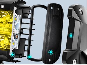 Nilight LED Pods 2Pcs 6.5 Inch 120W Yellow Flood Spot Combo Triple Row Driving Lamp Roof Bumper Off Road LED Work Lights Bar dealsforyoudays