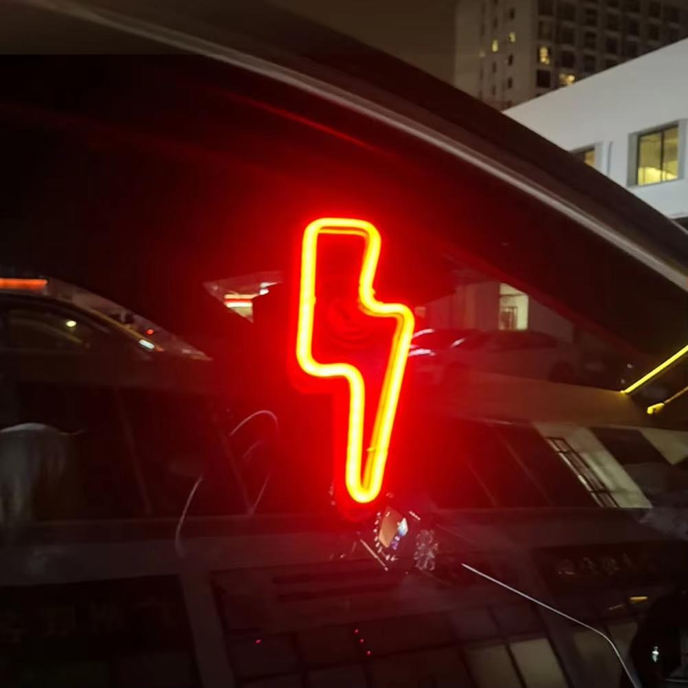 Universal LED Car Window Lights Auto Interior Decoration Atmosphere Lamps Love/Star/Lightning Neon Lights with Remote Control Led Ambient Light