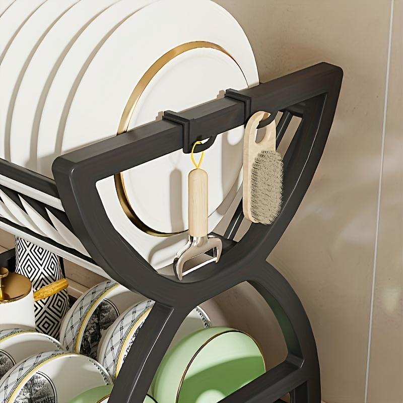 Bowl and plate rack, kitchen multi-functional shelf, countertop draining rack, kitchen shelf, bowl and dish draining rack, multi-functional cabinet for storing bowls, dishes, chopsticks, plates and knives