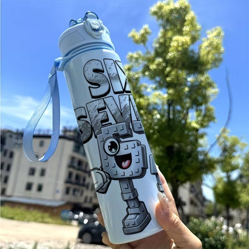 1pc 67 Plastic Water Bottle, Blue,Green,Purple,Pink,Cute Printed Design Plastic Sports Bottle, Flip Top, Reusable, 25oz 750ml Lightweight Leak Proof Travel Drinks Bottle Drinking Cup Running, Ideal Gift for Birthday, Easter, Valentine's Day 1pc 67 Plastic Water Bottle, Blue,Green,Purple,Pink,Cute Printed Design Plastic Sports Bottle, Flip Top, Reusable, 25oz 750ml Lightweight Leak Proof Travel Drinks Bottle Drinking Cup Running, Ideal Gift for Birthday, Easter, Valentine's Day