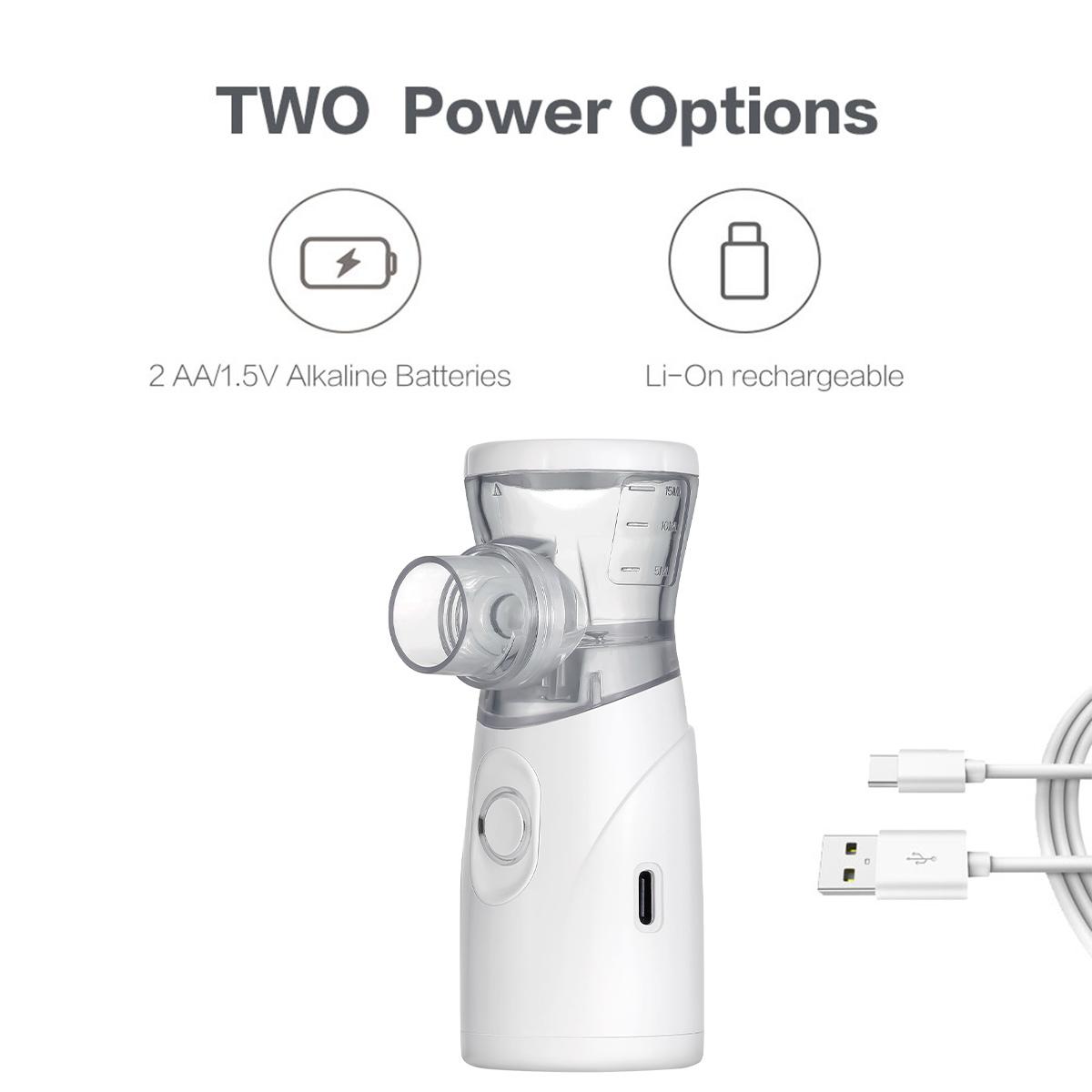 Portable Nebulizer for Adults and Kids,Handheld Mesh Nebulizer, Rechargeable Ultrasonic Nebulizer for Travel Home Use
