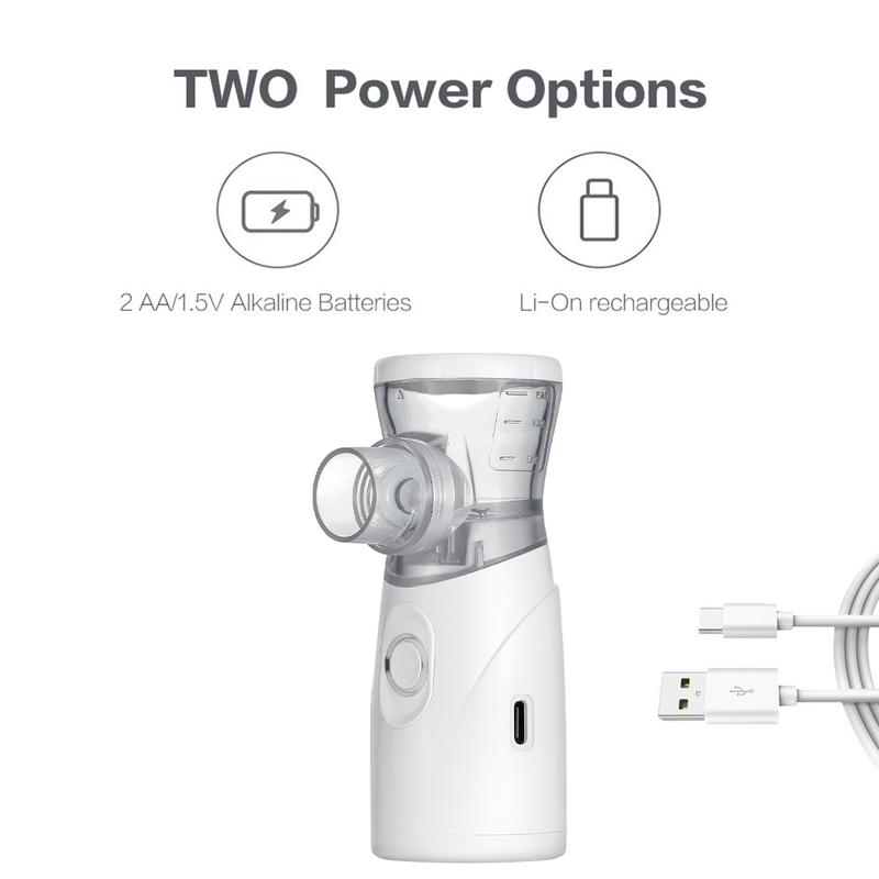 Portable Nebulizer for Adults and Kids,Handheld Mesh Nebulizer, Rechargeable Ultrasonic Nebulizer for Travel Home Use