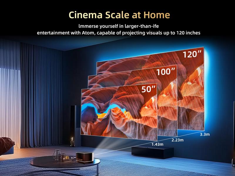 KTC Smart Projector Netflix Licensed / Dolby Audio, 4K Supported TRUE 600ANSI Native 1080P with WiFi / Bluetooth & Dual Strong Speakers,Seamless Autofocus & Keystone Home Theater Proyector 2025