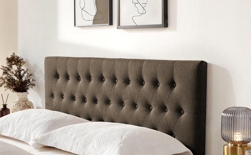 Tufted Upholstered Headboard Twin/Full/Queen/King Size, Solid Wood Head Board with Durable Metal Legs, Adjustable Height Bed headboard from 37” to 51” Fabric Headboard in Modern Button Design
