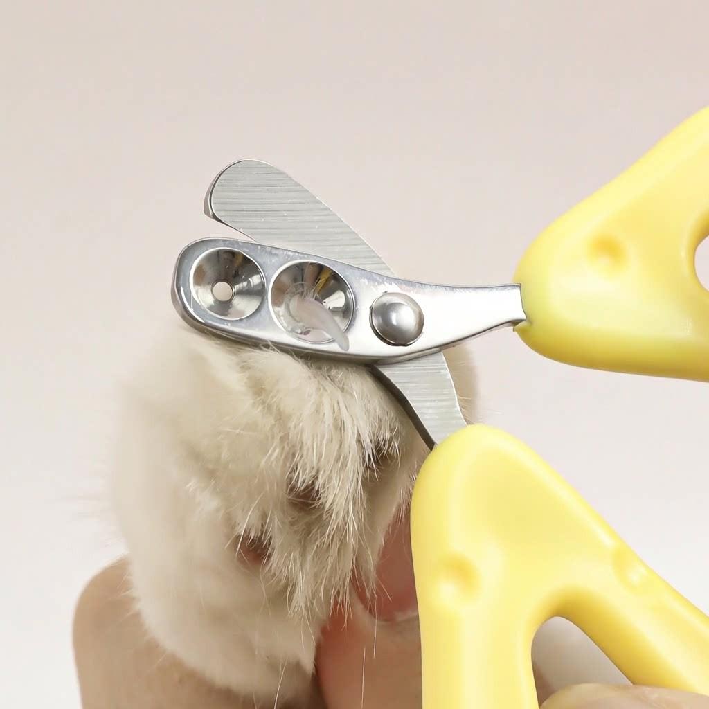 Cheese Cat Dual-Hole Small Blind Clipper, Pet Cat Kitty Scissors, Cat Claw File, Essential Grooming Tool for Cats, Easy-To-Use Design, Grooming Supplies