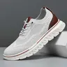Men's Casual Sneakers Breathable Knit Lace-Up Shoes New Fashion Low Top Sneakers for Men, Sports Shoes All Seasons Sneakers #GLOBAL PICKS