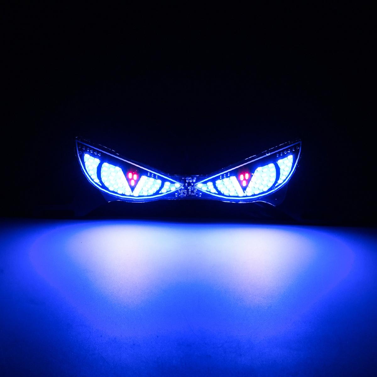 LED Motorcycle Headlight Devil Eye Cat Eye Dynamic Tail Light Car Tail Decorative Lamp Strobe Eagle Eye Lamp Motorcycle Led Lights Exterior Accessories