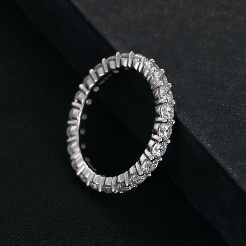 【#R8】Shining 925 Sterling Silver Synthetic Moissanite Ring Women's Jewelry Gifts Engagement Gifts Party Daily Fashion Jewelry