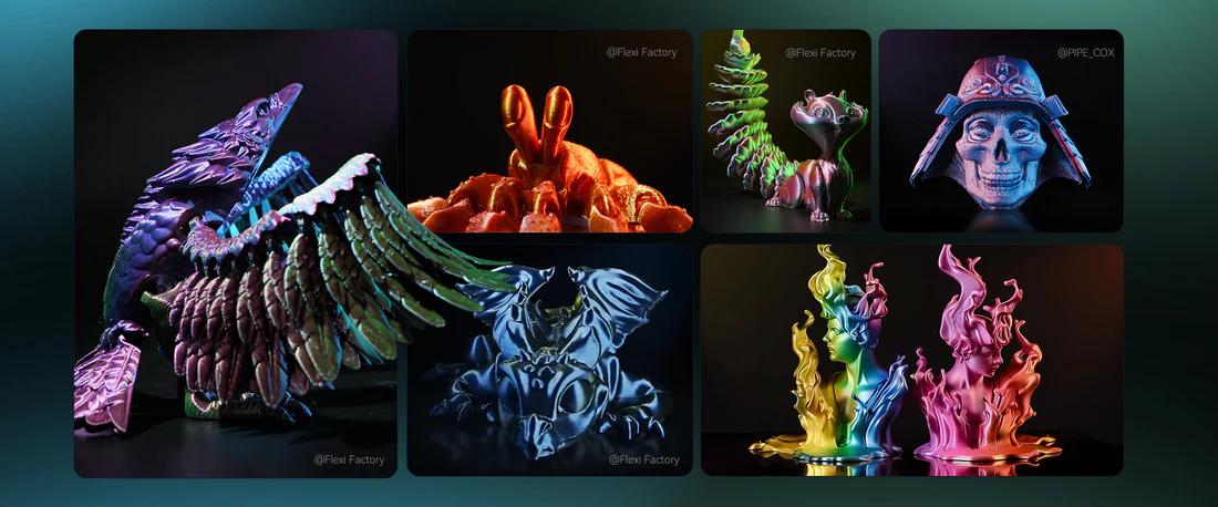 SUNLU Aesthetic Filament | PLA, PETG Series | Silk, Transparent, Rainbow/Multi-Color/Marble/Wood/Glow in the dark | Everything you desire is available