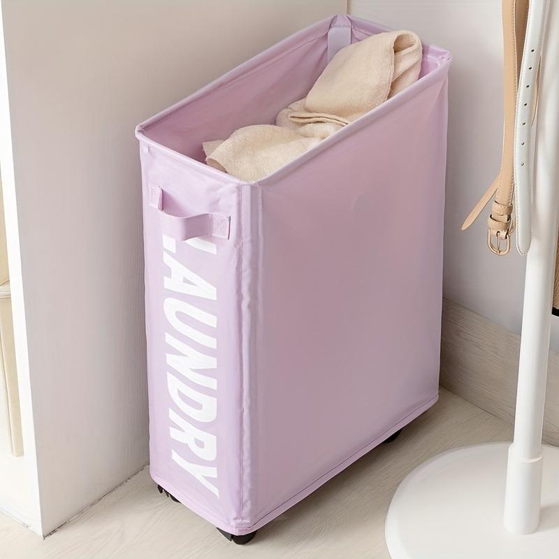 Multifunctional Storage Basket with Wheels - Foldable Home Organizer for Yoga Mats and Laundry