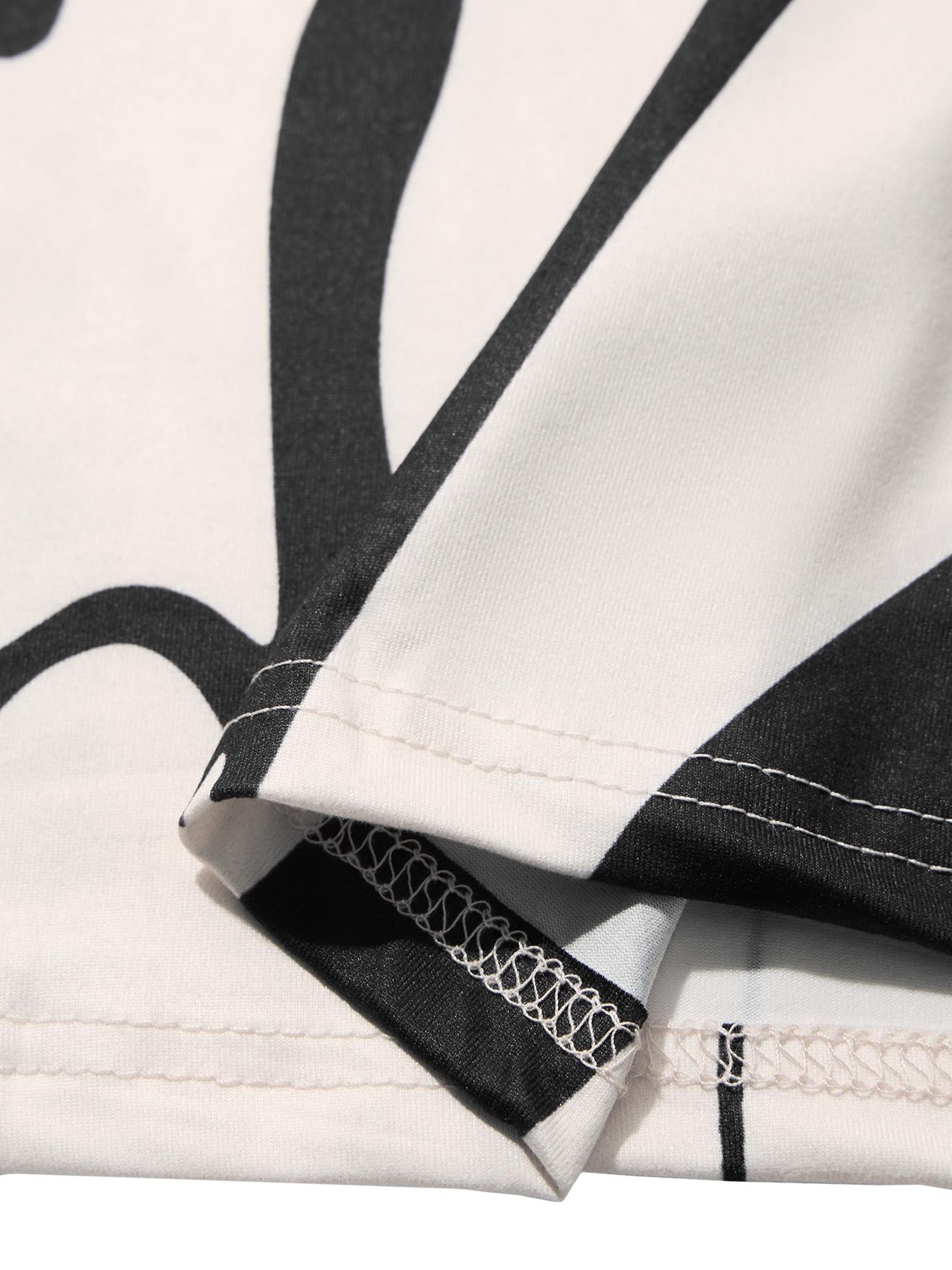 Autumn Elegant Sexy Women's Geometric Print Dress, Plus Size Deep V Neck Batwing Sleeve Ruched Slim Fit Long Dress for Fall Season