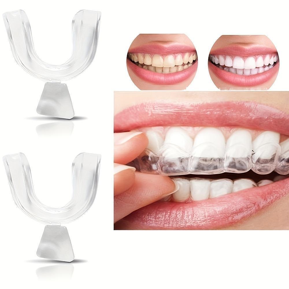 Transparent Night Guard Set of 2, Reusable Sleep Teeth Protector, Nightguards for Grinding Teeth, Adult Sports Outdoor Gear, Fitness Accessories, Ideal Gift for Boyfriend