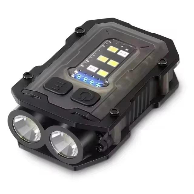 Mini Keychain USB Rechargeable LED Flashlight, Portable Magnetic Torch, Super Bright Camping Light, 8 Modes, Ideal for Camping, Running, Emergency, Hiking