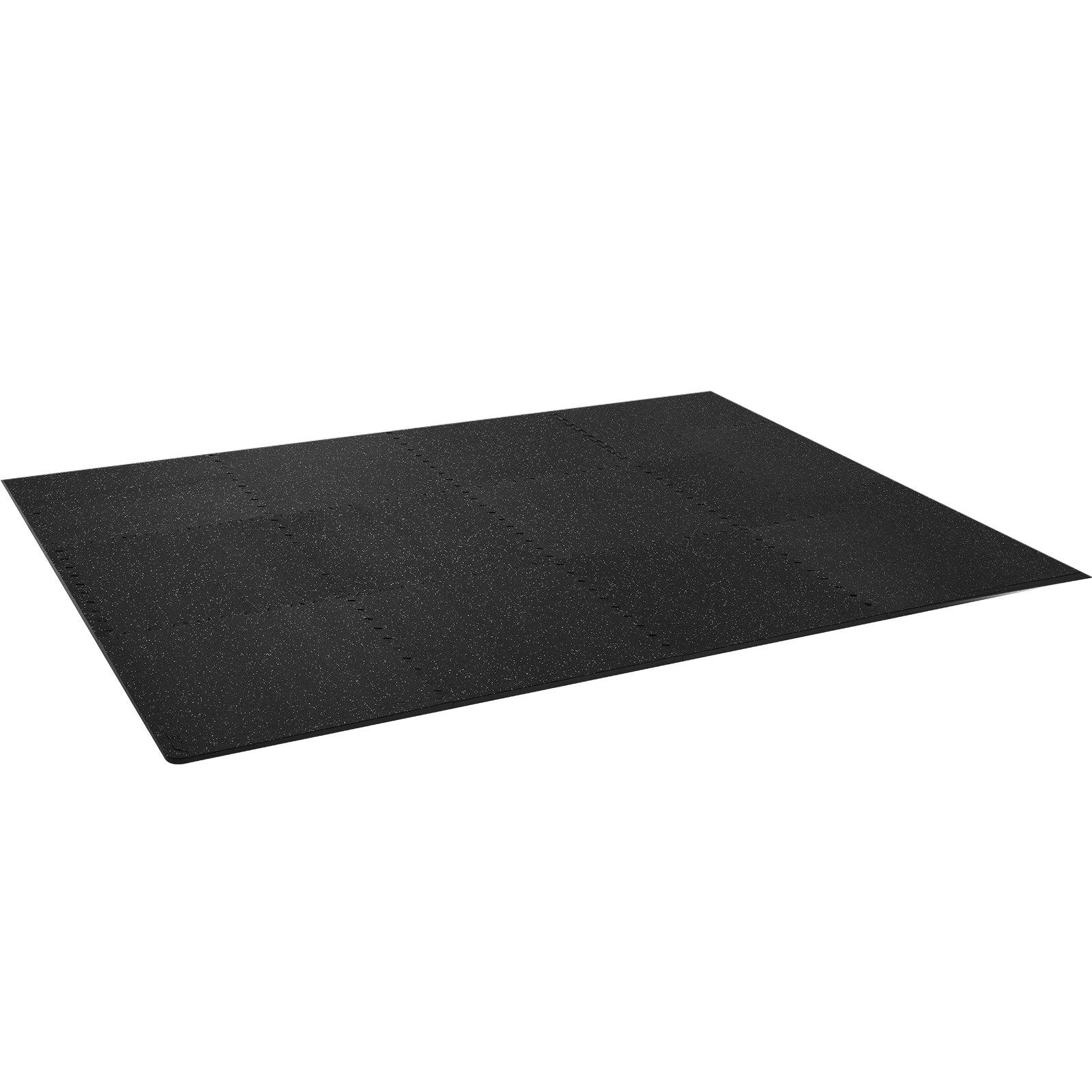 VEVOR EVA Interlocking Foam Floor Mats, 0.56 in Thickened 12 Pcs Puzzle Rubber Tiles, 24x 24 in Exercise Floor Mat for Workout Fitness, Heavy Duty Flooring Mats for Home, Gym, Office-48 Sq Ft