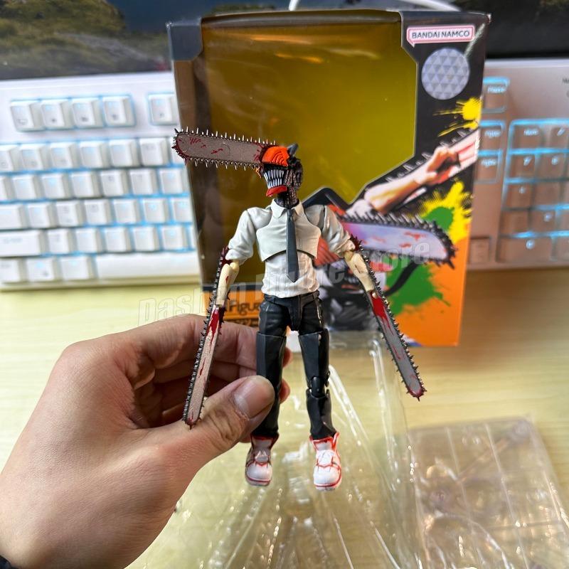 Shf Chainsaw Man Action Figure Denji Figurine PVC Movable Ko Collection Doll Anime 15cm Chainsaw Demon Figures Model Toys Gifts