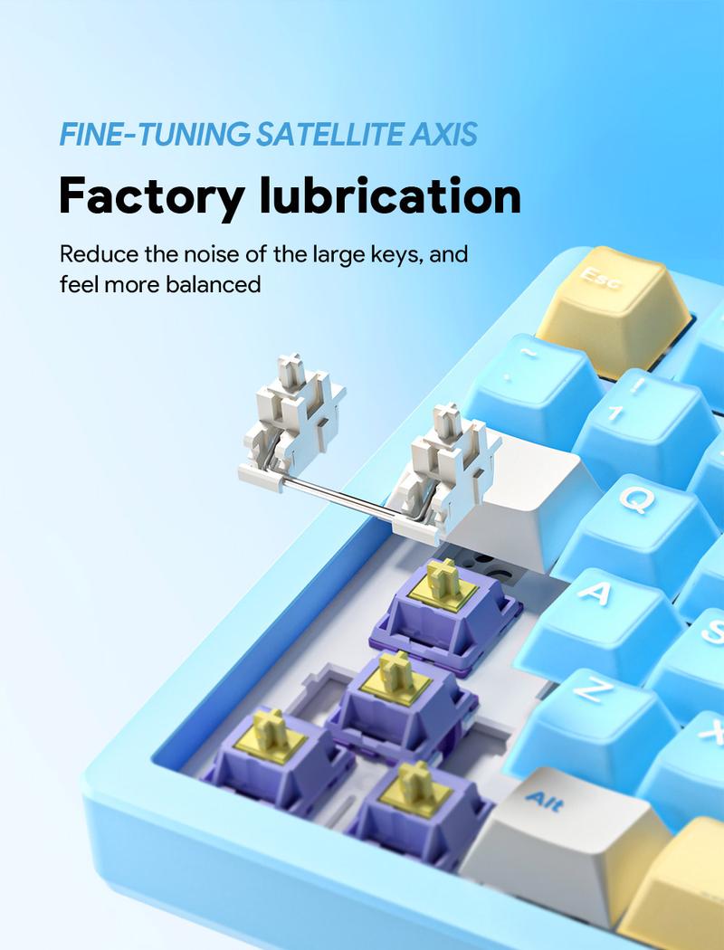 FURYCUBE F75PRO RGB Aluminium Mechanical Keyboard 75% GASKET Structure Bluetooth Gaming Keyboard