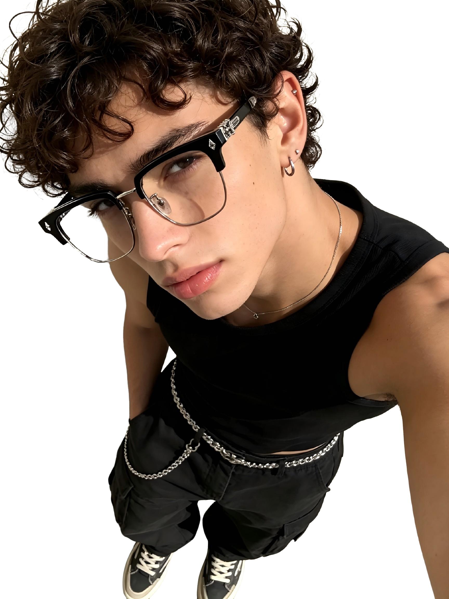 Men's Retro Large Face Glasses Frame, Fashionable Daily Wear Eyewear, Versatile European and American Style, Luxe 2026 New Trendy Sunglasses, Trendy Casual Eyeglasses
