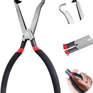 Quick Release Automotive Connector Tool, Automotive Connector Pliers with Ergonomic Grip for Spark Plugs, Fuel Lines and Push-Type Connectors, Metal and Rubber Construction