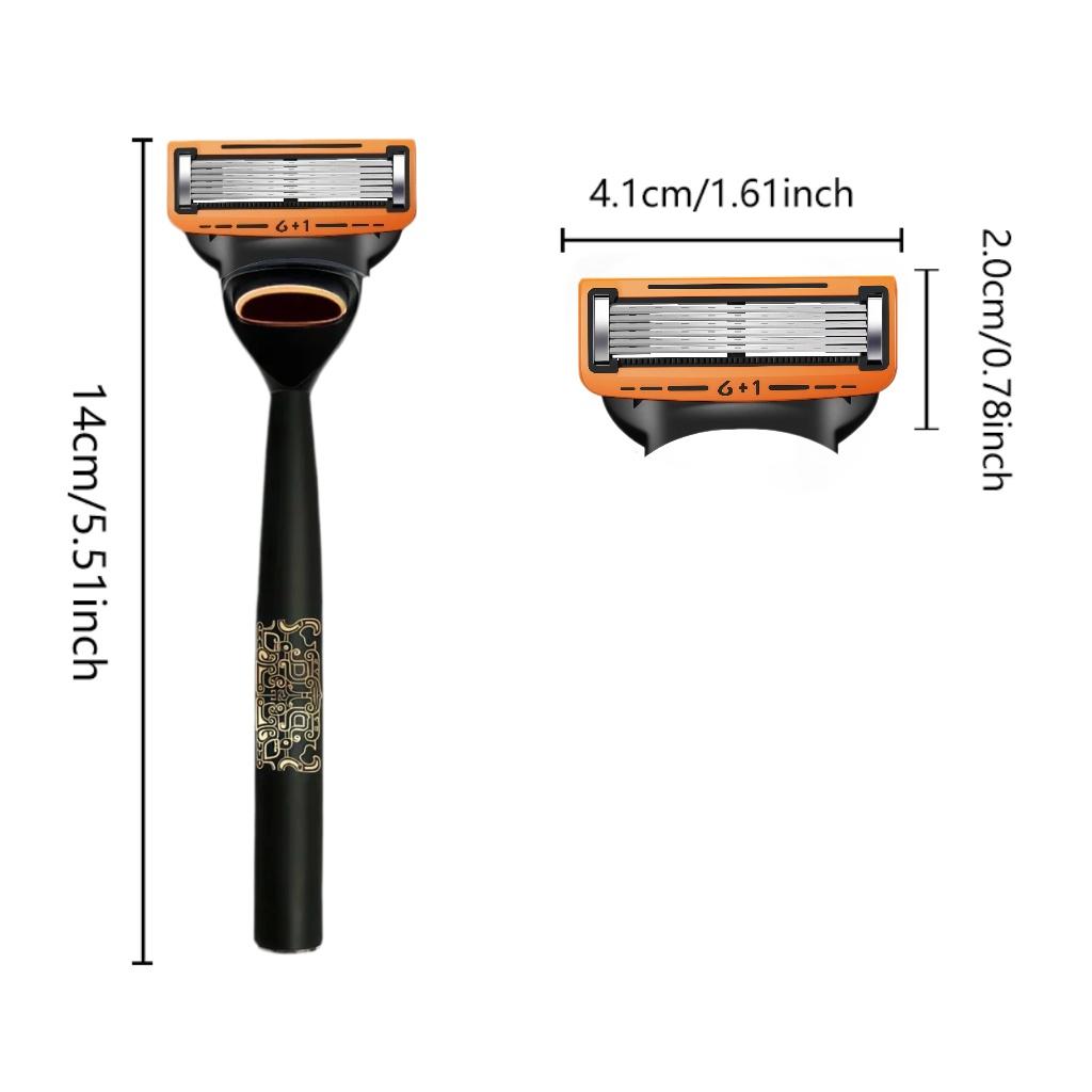 Men's Shaving Razor Set with 1 Handle and Extra Refills, Precision Trimmer, Stainless Steel Blades, Universal Fit, Sealed Packaging