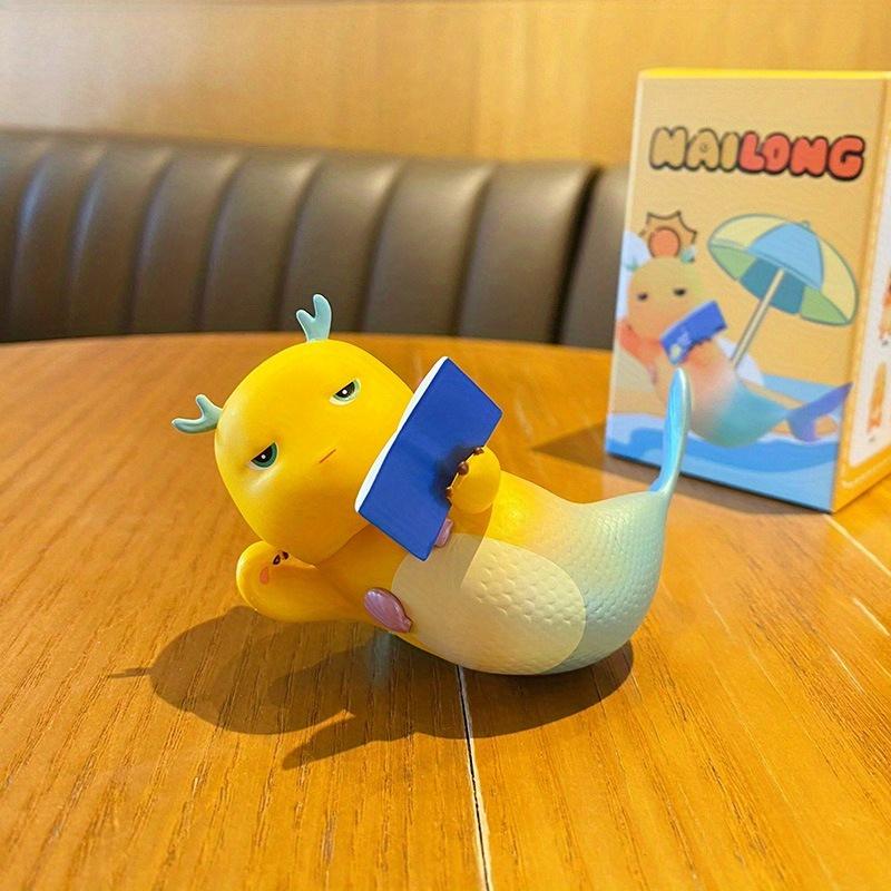 6-Piece Milk Dragon Figure Set, Anime & Game Collectible Figurines, Desktop & Car Decoration, Model Gift, Fan Collection, Collectible Figures