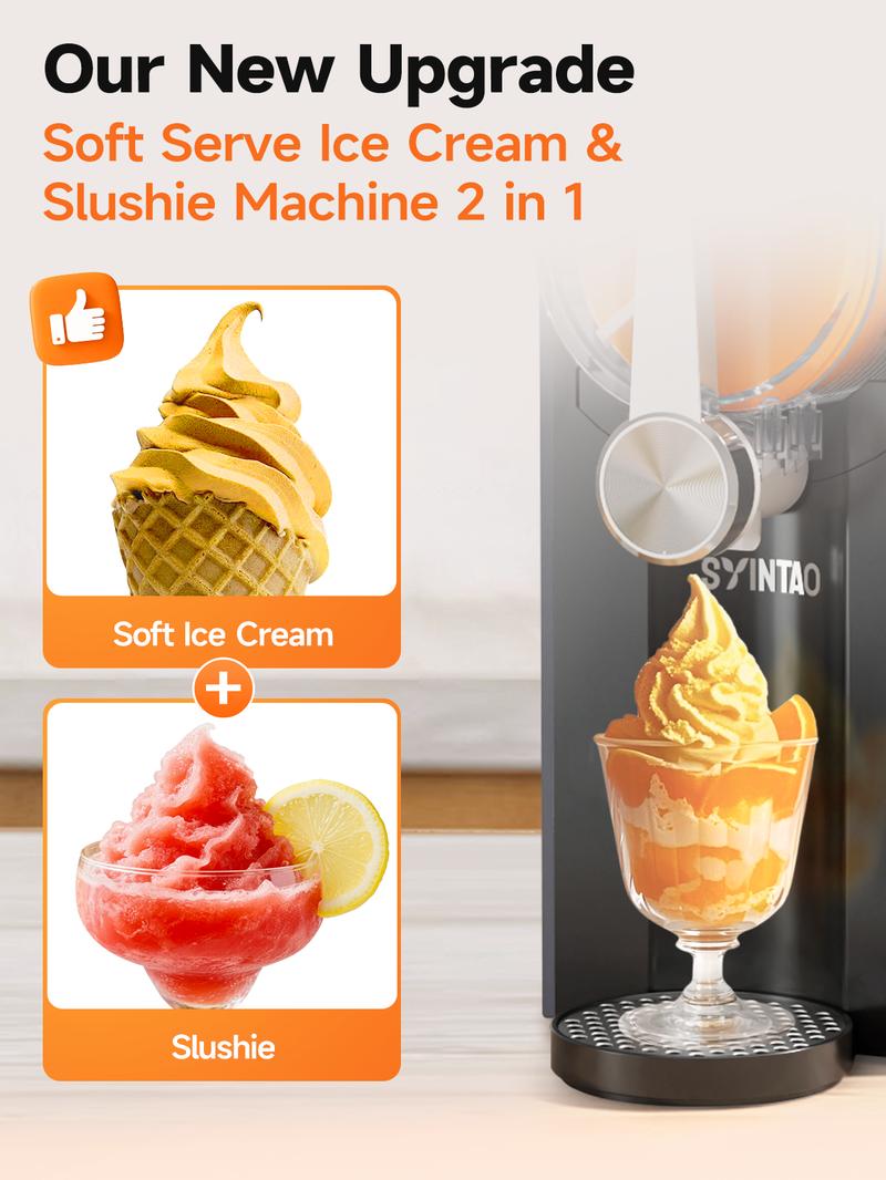 SYINTAO Slushie Machine Valentine’s Gift — Make slush, margaritas, cocktails, frappés & milkshakes with no ice needed. Auto-cleaning & multi-function options included. Ideal for couples’ date night, parties & family gatherings.