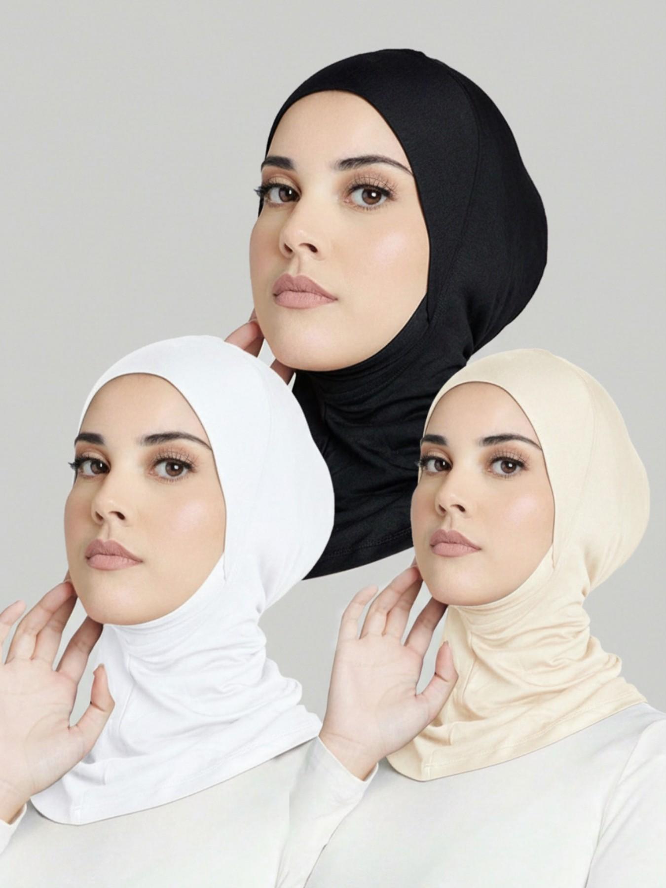Women's Solid Color Instant Hijab Casual Soft Comfortable Breathable Hijab for Daily Wear, Fashion Accessories for Women & Girls, Modest Hijab