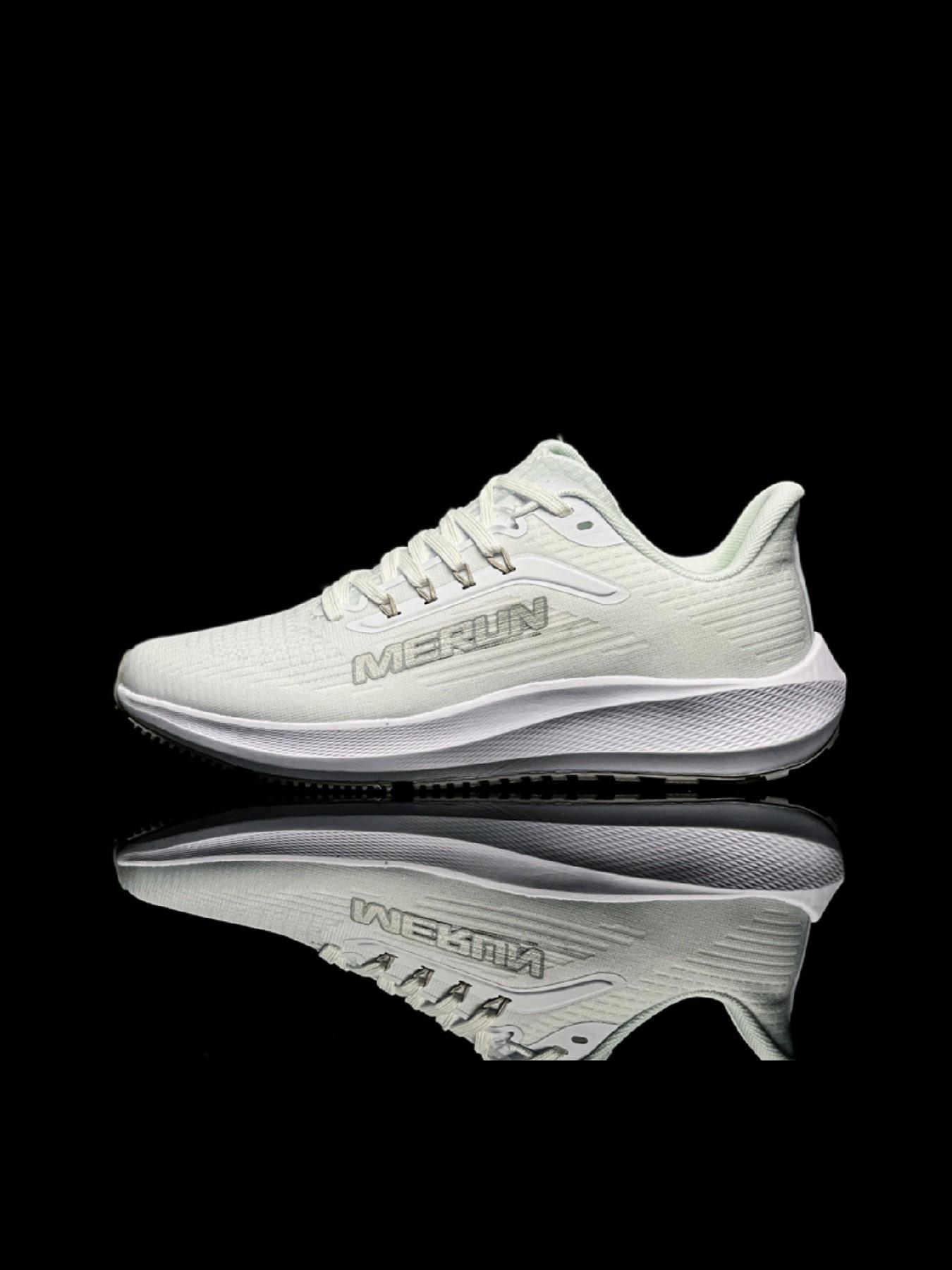 Unisex Air Cushion Running Shoes, Lightweight Breathable Sport Sneakers, All-Season Comfort, Rubber Sole, Pa Upper Material