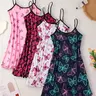 【Black Friday】Women's Cute All-Over Print Spaghetti Strap Nightdress, Casual Soft Comfortable Polyester Nightgown for All Seasons, Lady's Sleepwear & Loungewear, Breathable Sleep Dress