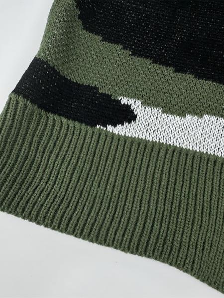 Women's Camo Print Open Front Cardigan, Casual Long Sleeve Drop Shoulder Knit Outerwear, Ladies Fall & Winter Clothes, Women Fall Outfit, Colorblock Stylish Fashion Midi Cardigan Sweater, Winter Sweater for Women, Autumn Knitwear for Women, Womenswear