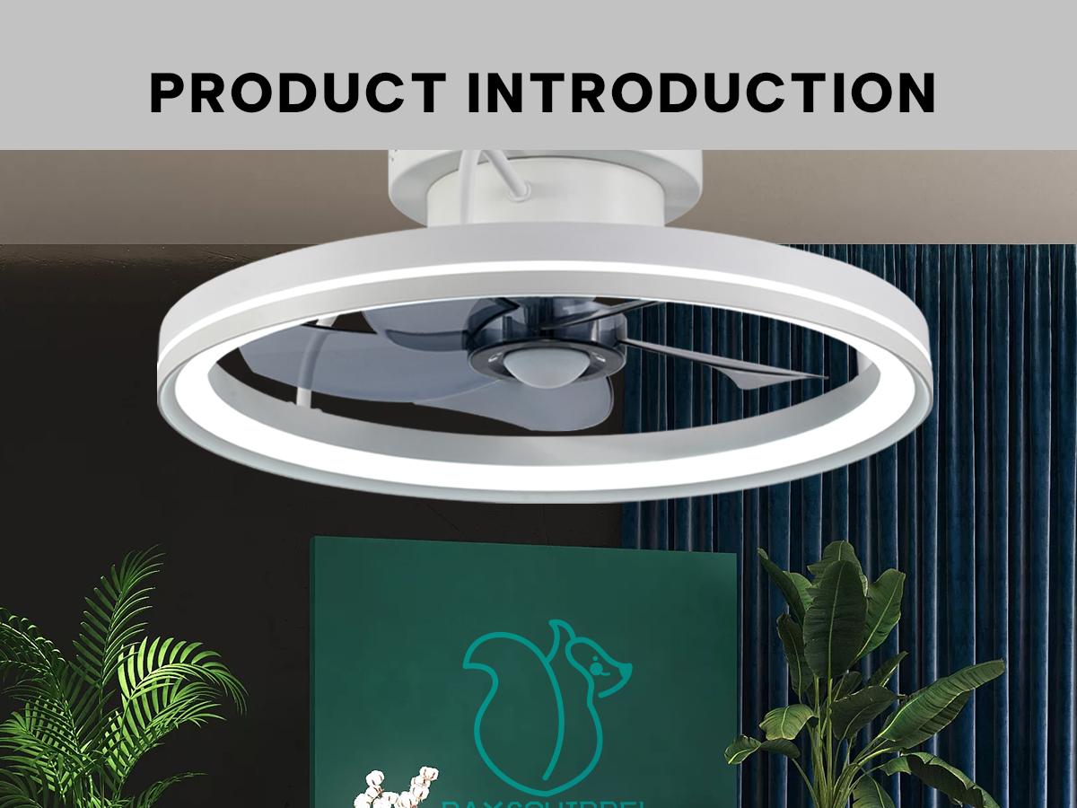 BaySquirrel Ceiling Fans with Lights, Flush Mount Modern Ceiling Fan and App & Remote Control, 19" LED Dimmable 6 Speeds Summer Gift Dealsforyoudays BaySquirrel Ceiling Fans with Lights, Flush Mount Modern Ceiling Fan and App & Remote Control, 19" LED Dimmable 6 Speeds Summer Gift Dealsforyoudays