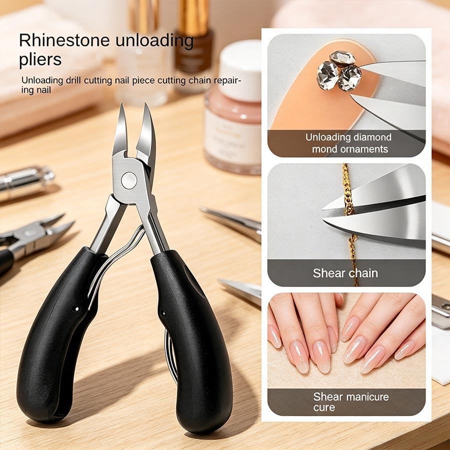 1 professional toenail clipper, suitable for thick nails and internal nails, stainless steel nail care tool with ergonomic handle, ideal for home and salon nail and pedicures