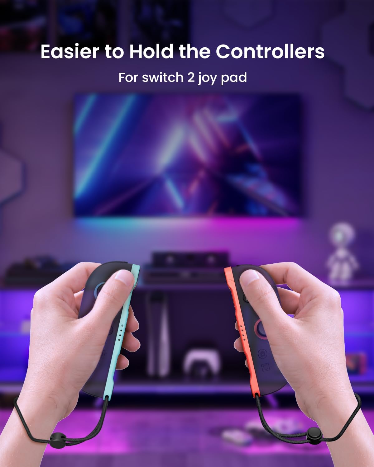 Wrist Strap for Switch 2 Joycons Strap Grips for Switch 2 Sports Accessories for Joycon Controller, Controller Hand Grip Accessories Easy to Install Adjustable Tightness Stable Connection