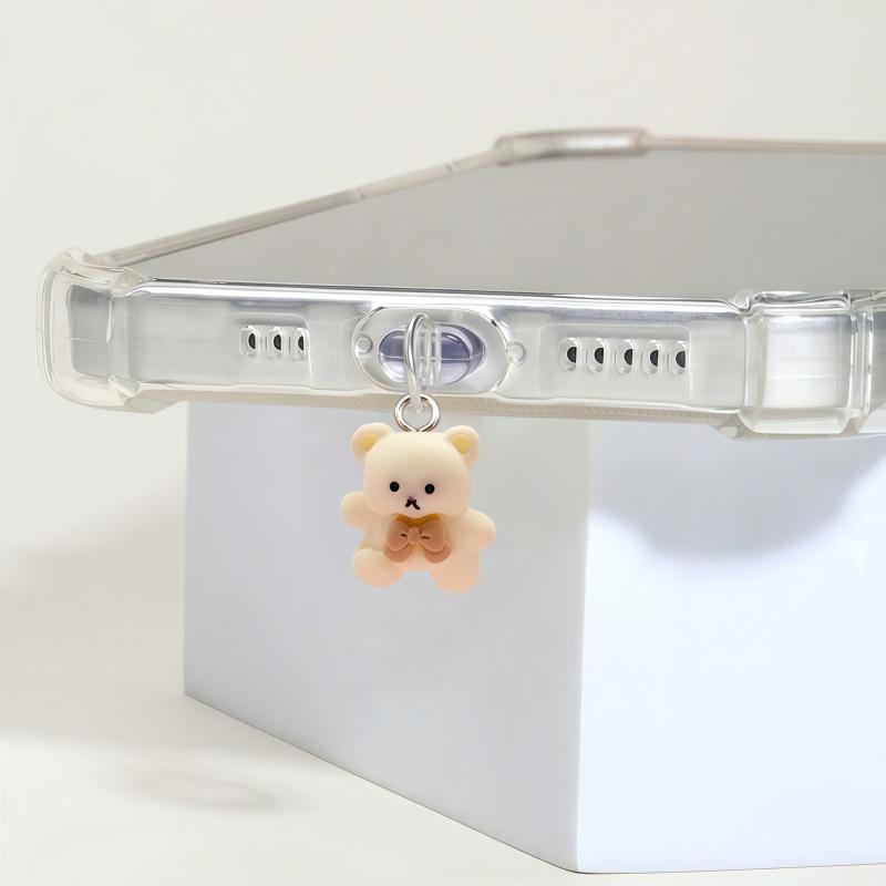 Mobile Phone Dust Plugs - Creative Bear Mobile Phone Dust Plug Pendant - Suitable for iPhone, Type-C and Android Dust Plugs - Compact and Practical - Perfect as a Small Gift - Phone Charm