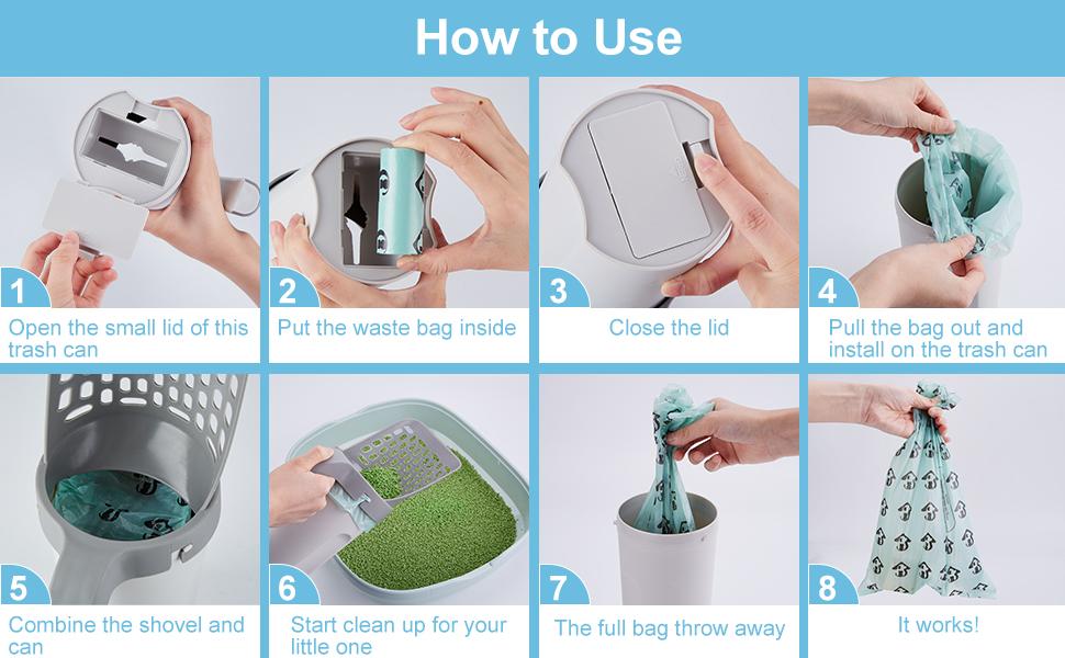 【Deals For You】Cat Litter Scooper with Holder, Cat Litter Shovel with Refill 45 Bags(3 Boxes of 15 Bags), Large Capacity Cat Scooper Portable Shovel 【Deals For You】Cat Litter Scooper with Holder, Cat Litter Shovel with Refill 45 Bags(3 Boxes of 15 Bags), Large Capacity Cat Scooper Portable Shovel