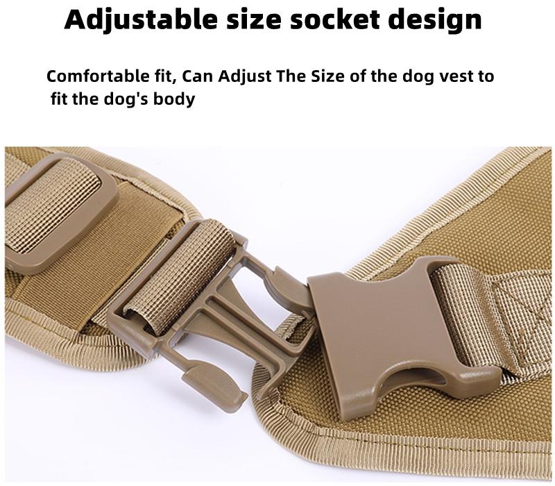 Tactical Dog Harness, Adjustable No-Pull Handle Service Vest Heavy Duty Pet Large Breed, Dog Vest for Training Hunting Walking, Adjustable Safety Harness Tactical Dog Harness, Adjustable No-Pull Handle Service Vest Heavy Duty Pet Large Breed, Dog Vest for Training Hunting Walking, Adjustable Safety Harness
