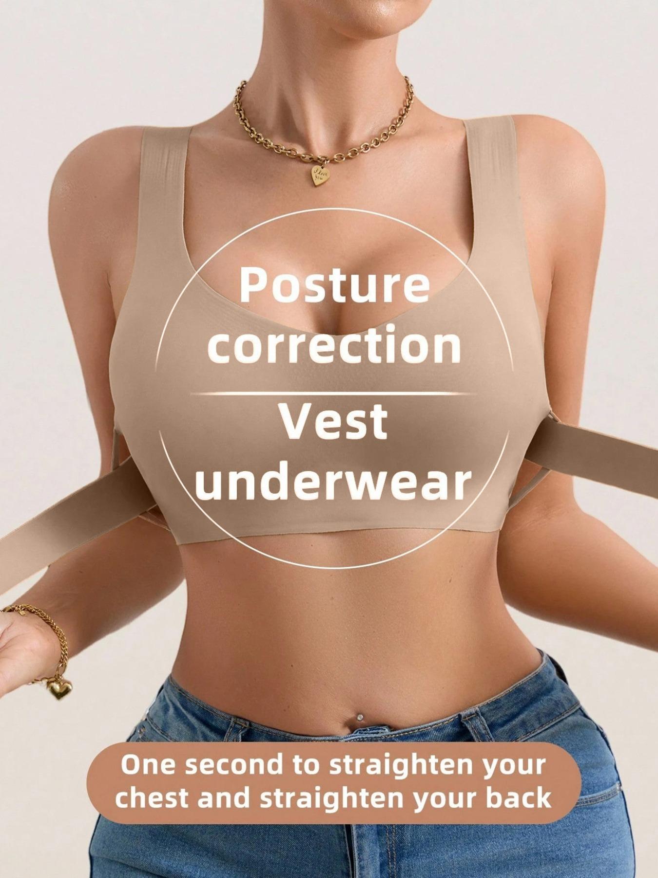 Posture Bra for Women Wireless Push Up Bralette Full Coverage Back Support Brasieres