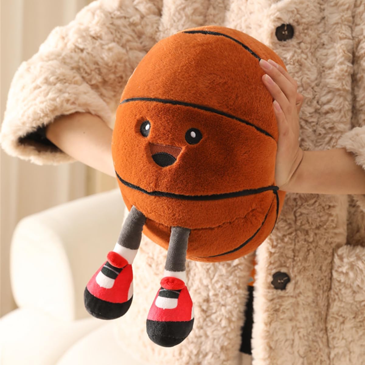 Funny Soccer Ball Plush Pillow with Legs - Adorable Stuffed Animal Toy for Boys and Girls, Soccer-Themed Throw Pillow Gift for Room Decor, Sofa or Bed, Soft Stuffed Animal (Soccer 10 Inch)