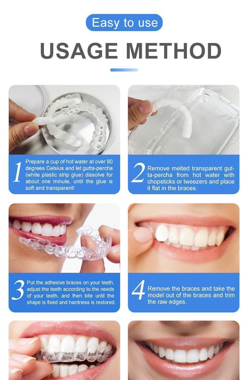 Teeth Veneers Whitening Dentures Braces Temporary False Teeth Cover Perfect Smile Comfortable Fit Denture Kit