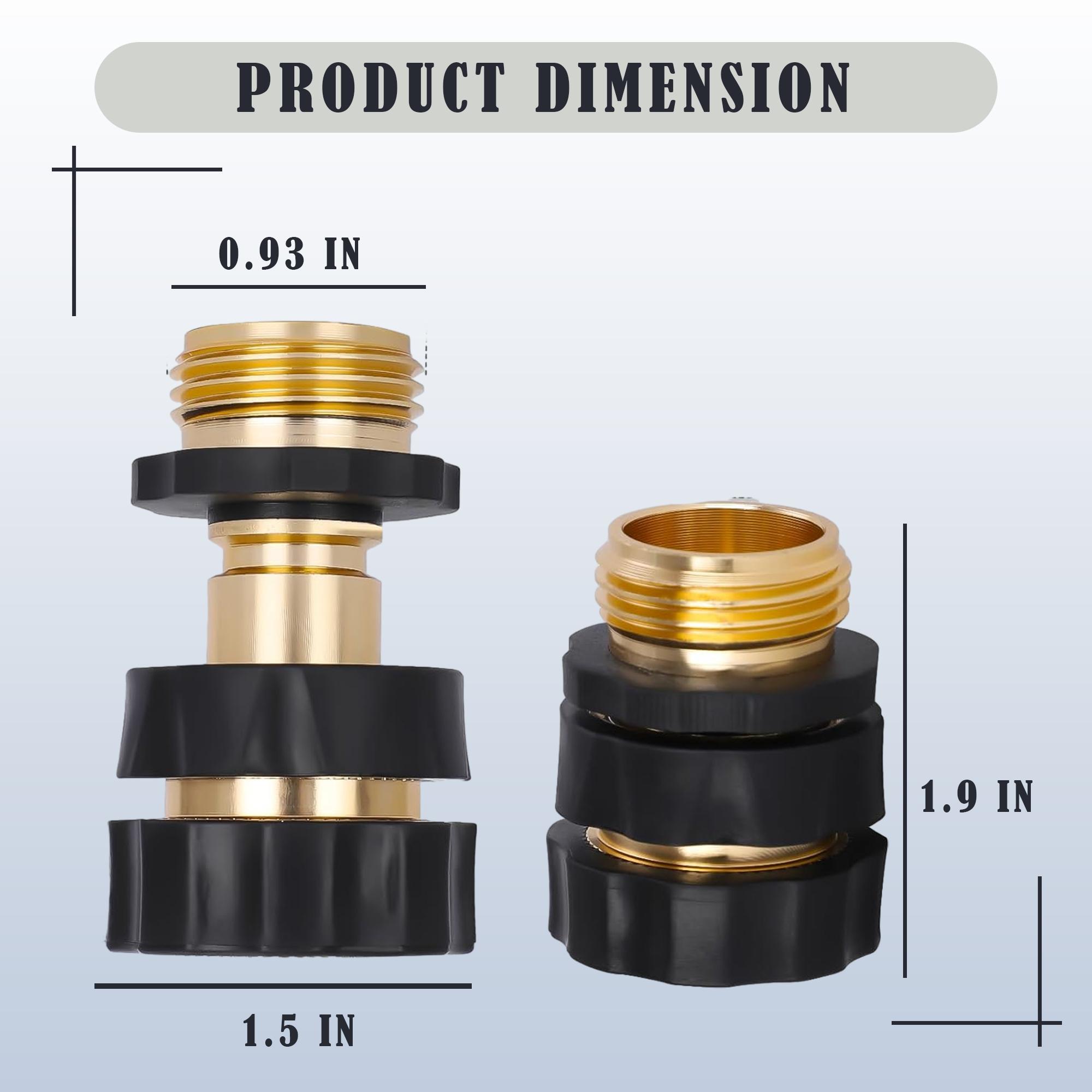 6 Pack / 12 Pack 3/4 Inch Garden Hose Quick Connect, Quick Connect Garden Hose Fittings, Male and Female Water Quick Release Hose Connector