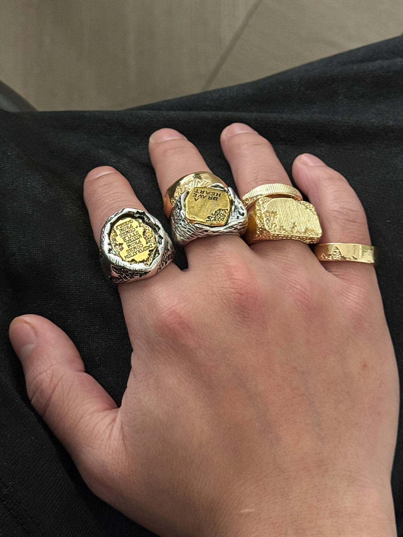 Fashion Asymmetric Metal Ring for Men, Hip Hop Unique Vintage Punk Jewelry, Luxurious Fashion Accessory, Ideal for Daily Wear and Special Occasions