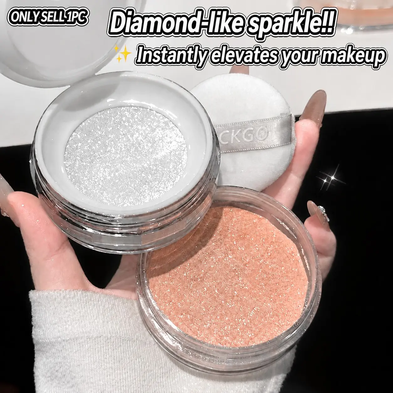 Galaxy Glitter Highlighter Powder, High Shine Makeup, Sparkling Diamond Fragments, Brighten Contours, Shimmering Lockbone Glow, Fine Flashy Makeup