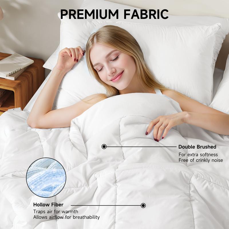 VIZIM All Season Comforter- Box Stitching Duvet Insert -Twin Full Quenn King Sizes Lightweight Soft Polyester Breathable Cozy Duvet,Soft, Durable Cozy Microfiber -Easy Care Microfiber Bed Set #BlackFridayDeals#CyberMondayDeals