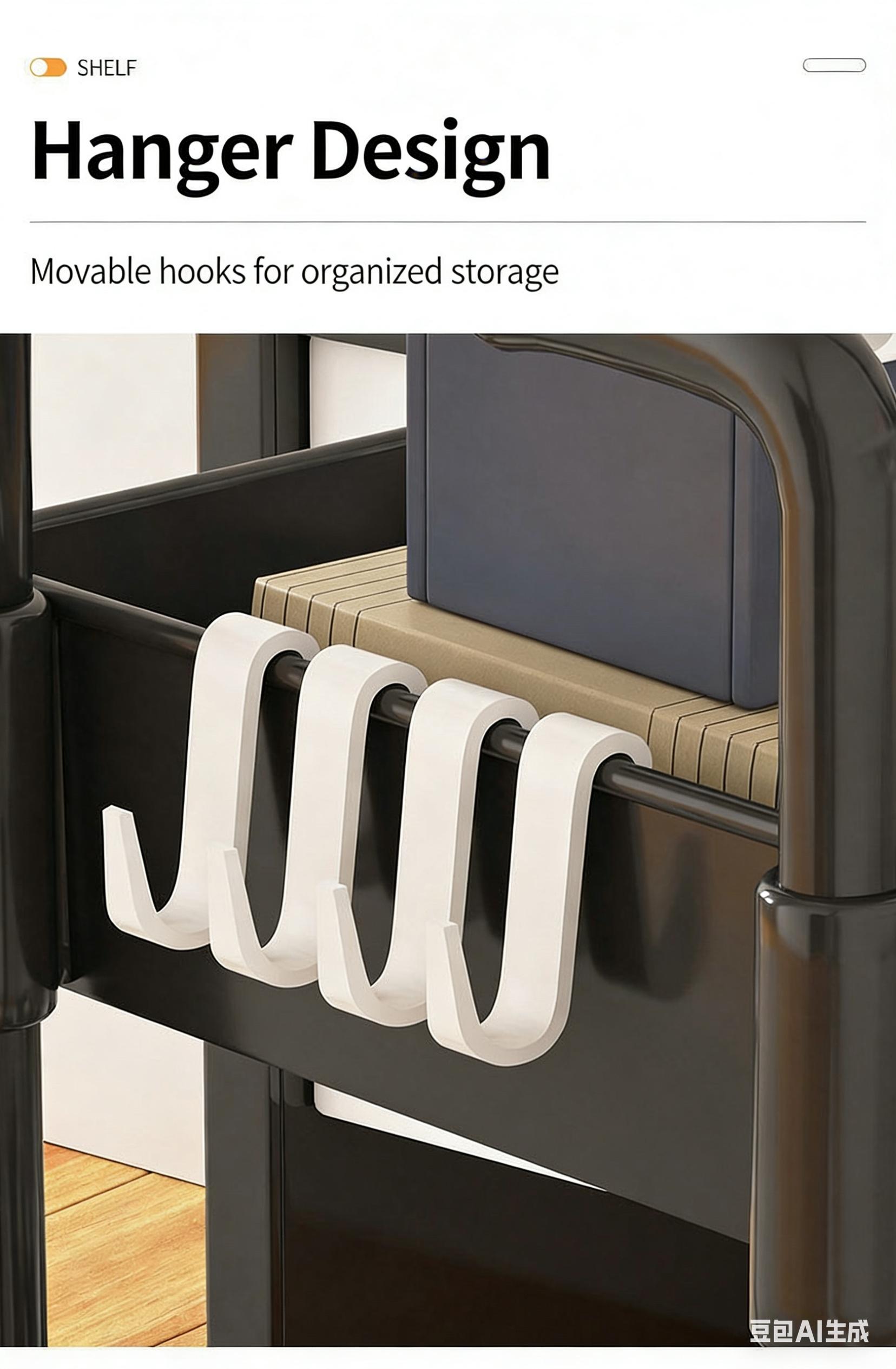 Mobile Storage Rack for Kitchen & Bathroom, Multi-Layer Snack Organizer, Kitchen Organizers, Ideal for Organizing Your Space Efficiently