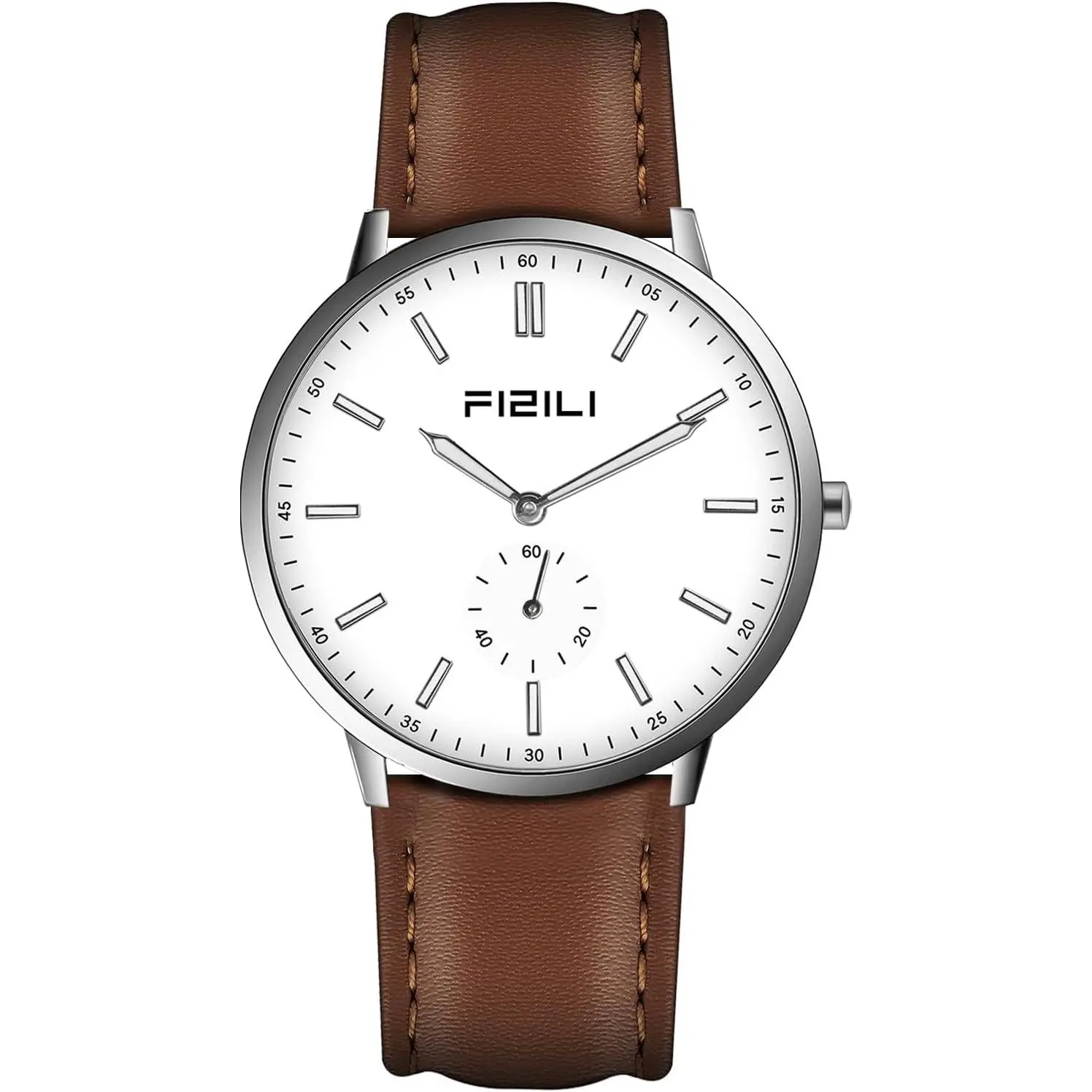 Watch Mens Watches Fashion Minimalist Ultra-Thin Watches for Men  Luminescent Hands Leather Strap