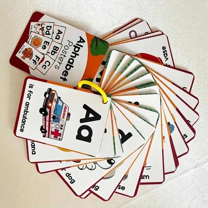 English Alphabet Set, Pronunciation Cards, Educational Learning Tool, Perfect Gift for Easter and Christmas, School Use