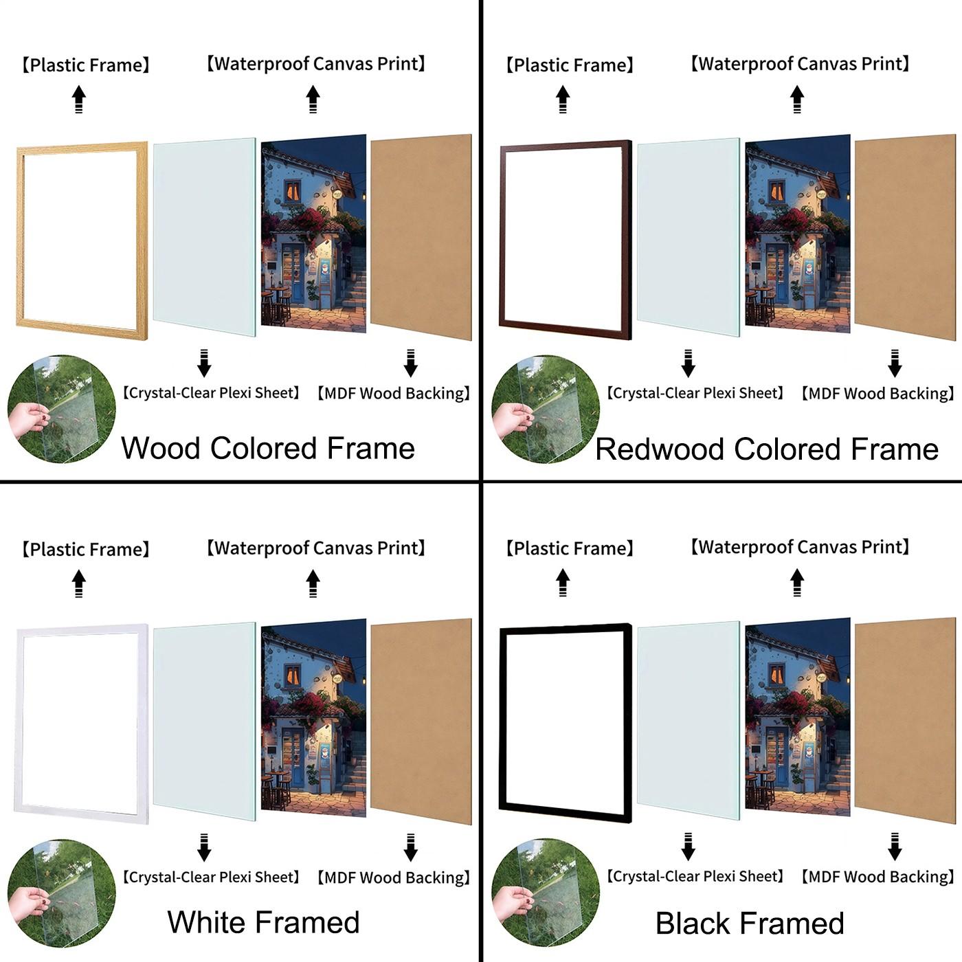 3 Pieces Optional Wooden Frame William Morris Floral Bird Wall Poster Canvas Painting Floral Wall Art Plant Retro Print Living Room Home Decor Color Accurate Reproduction Hanging Painting Clear Texture Canvas Print