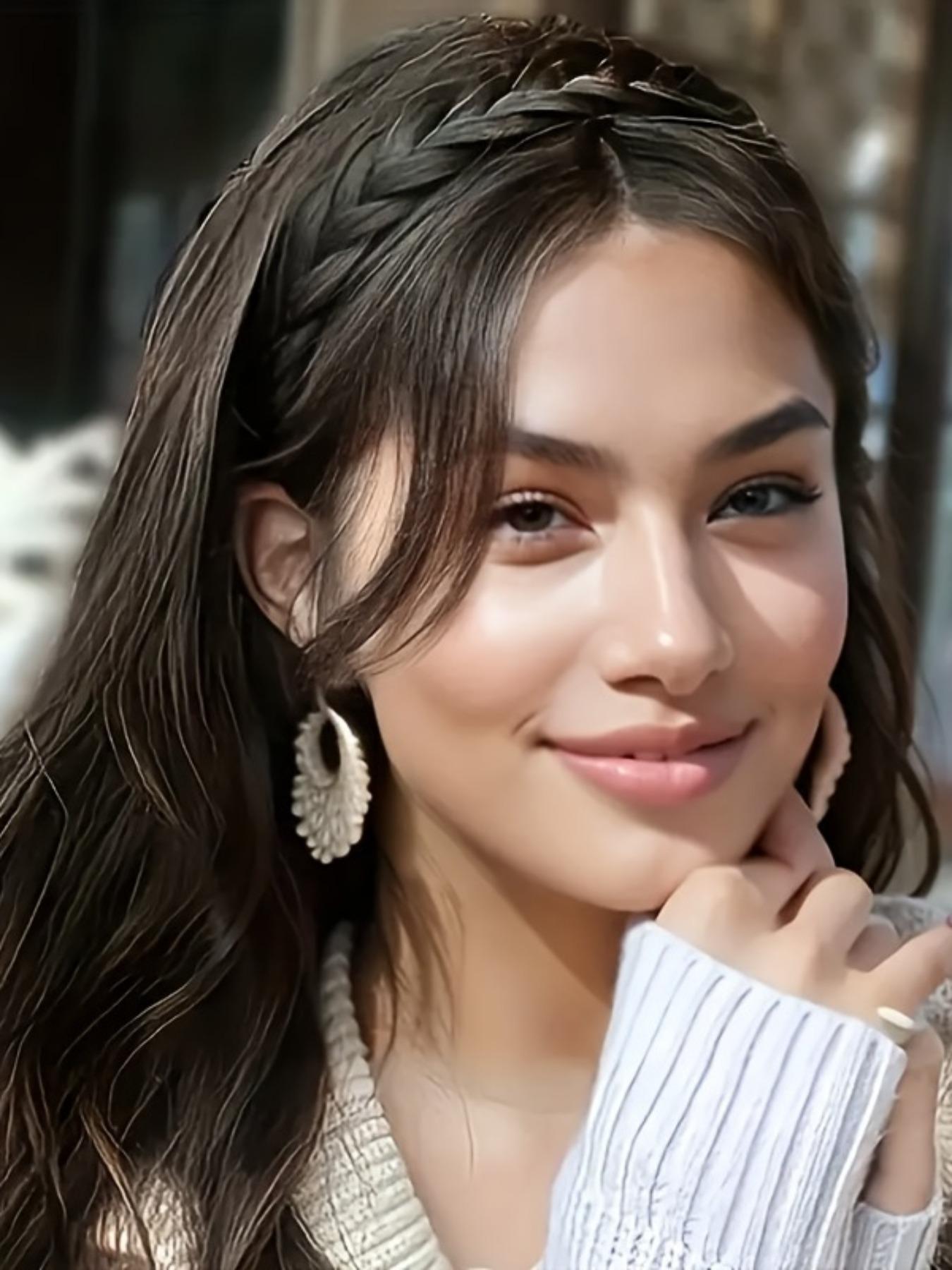 1 piece women's elegant Fried Dough Twists braid wig headband, lifelike hair braid design with anti-skid grip, fashionable hair accessories with combs for daily use