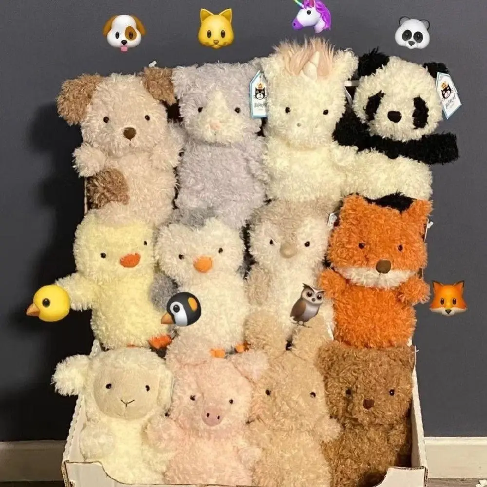Soft Furry Plush Toys Kawaii Cute Fox Owl Pig Lamb Chick Duck Stuffed Animals Toys PP Cotton Plushies Dolls Gifts Children