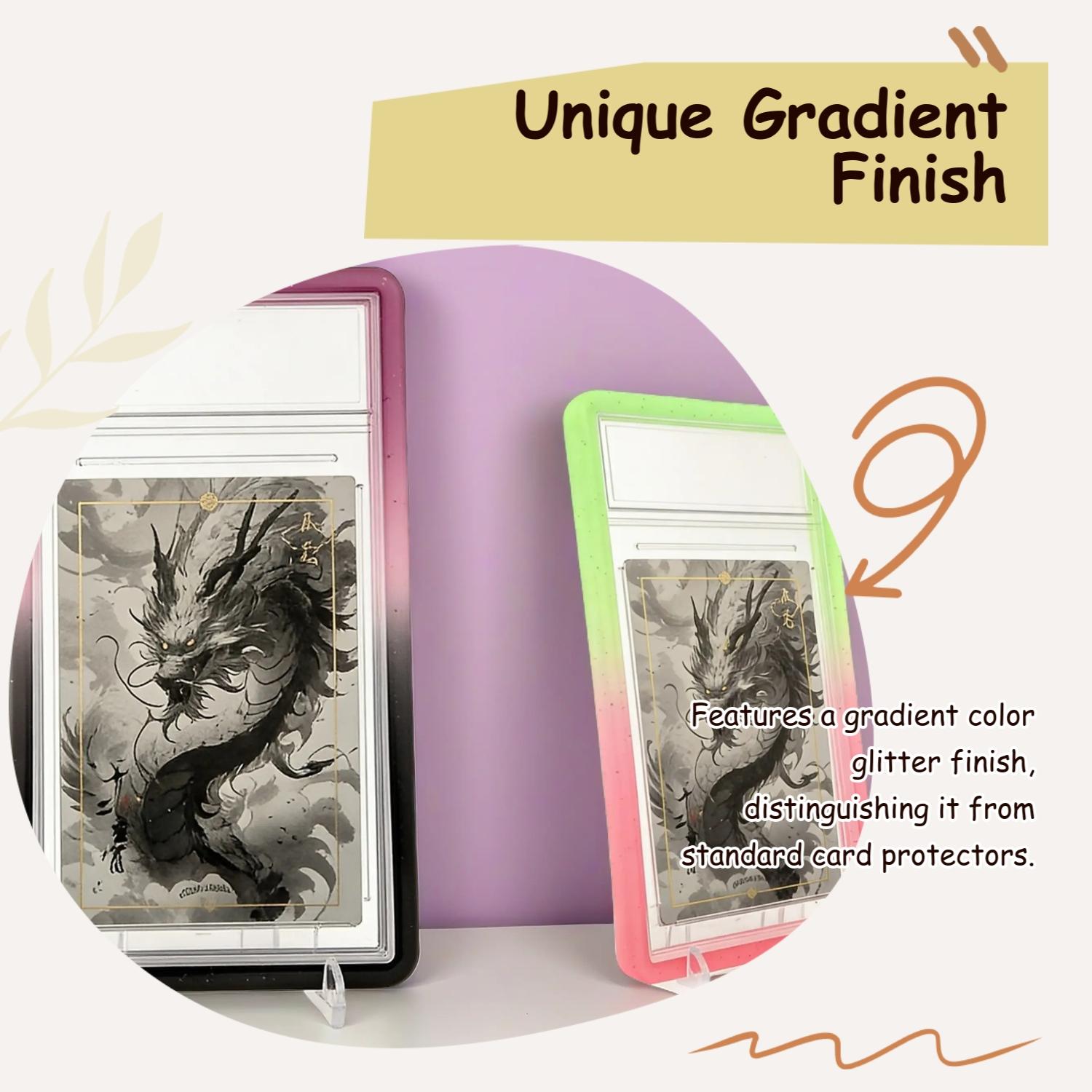 1pc For PSA Graded Card Bumper Guard Frame TPU Slab Protector, Glitter,  Rating Card Protective Sleeve,