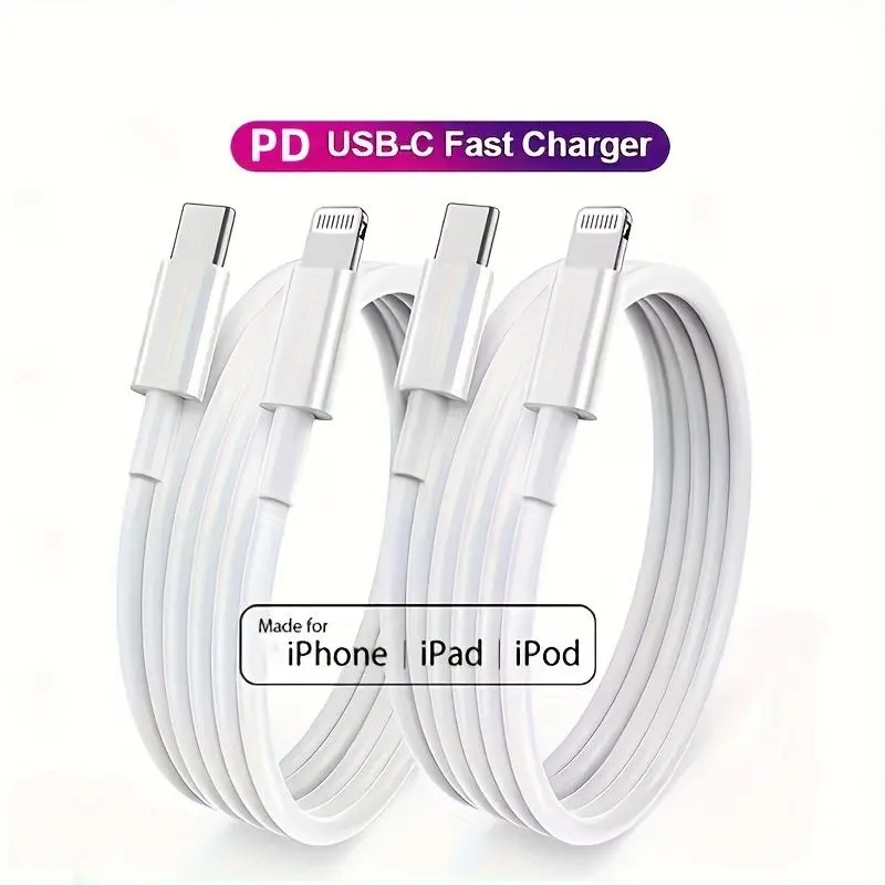 3pcs/1pc 6Ft Fast Charger Cable for Iphone, USB C to Lightning Cable Long, Type C Port Support Quick for Iphone Charging Cord, for Iphone 14 Pro/14/13 Pro/12 Pro Max/12 Mini/11 Pro/Xs/Xr/Ipad
